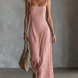 Melisa Maxi Dress with Geometric Print and Square Neckline