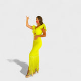 Lúcia - Sukienka flamenco neonowa