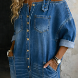 Elsa - Kombinezon Denim Off Shoulder