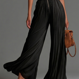 Zsófia Jumpsuit | Czarny kombinezon plisowany