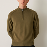 Sweter z dzianiny - Pół-zamek