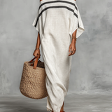Aveline™ | Sukienka Maxi Off-Shoulder z Rękawami Nietoperza