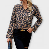 Catarina - Bluzka casual w leoparda