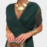 Luana - Elegancka sukienka z dekoltem w kształcie litery V