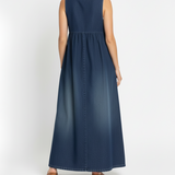 Iva - Sukienka Maxi z Denimu Vintage
