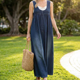 Iva - Sukienka Maxi z Denimu Vintage