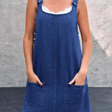 Irís - Sukienka na Ramiączkach z Denimu Casual