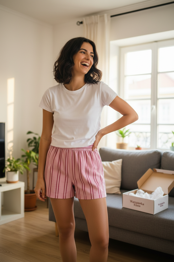 Try-on shorts rosa
